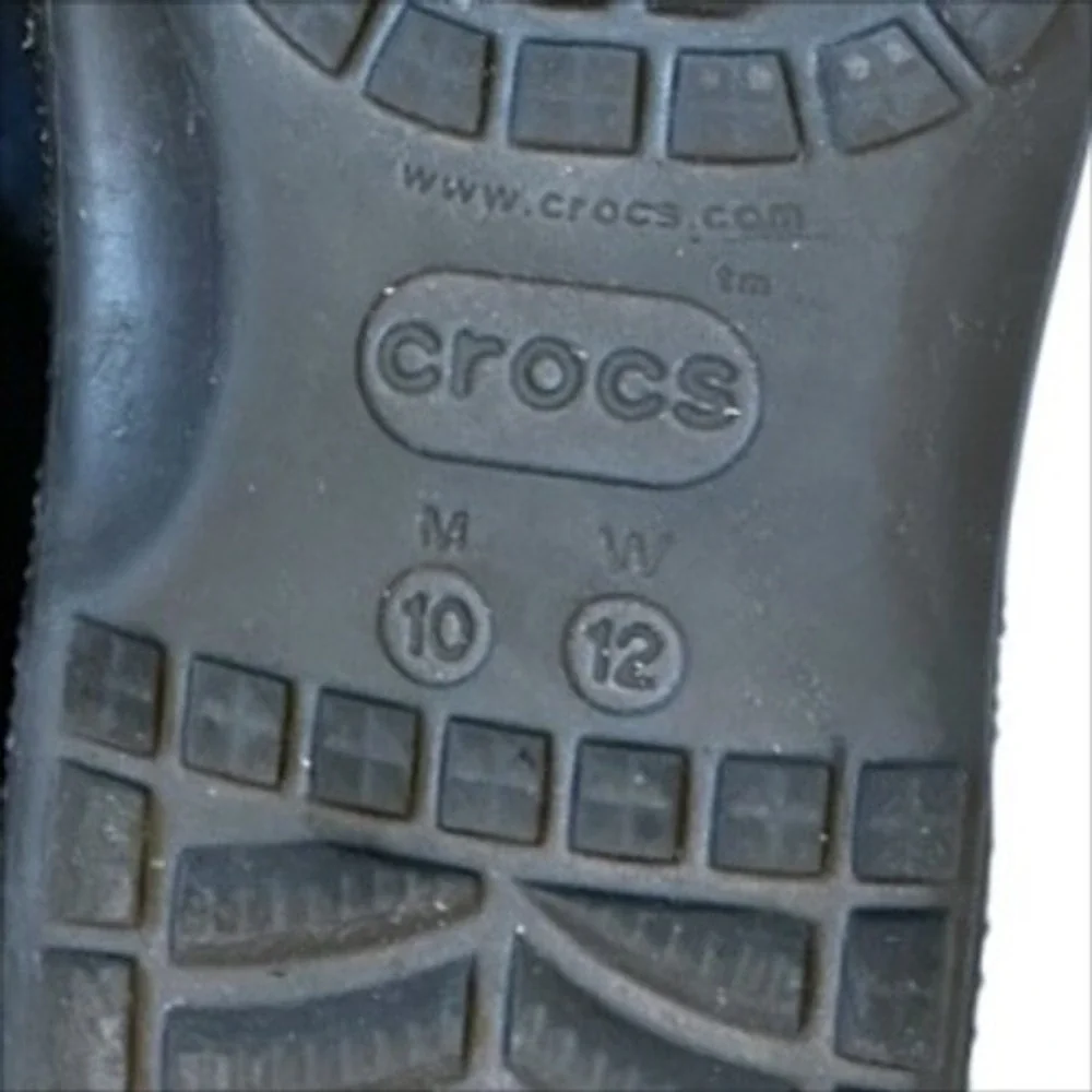 Crocs Classic Boot Men 10 Women 12 Black Gray Waterproof Rain Garden Lightweight
